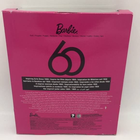 Barbie Signature 60th Anniversary Collector's Doll Blonde White Silver G… - Picture 7 of 15